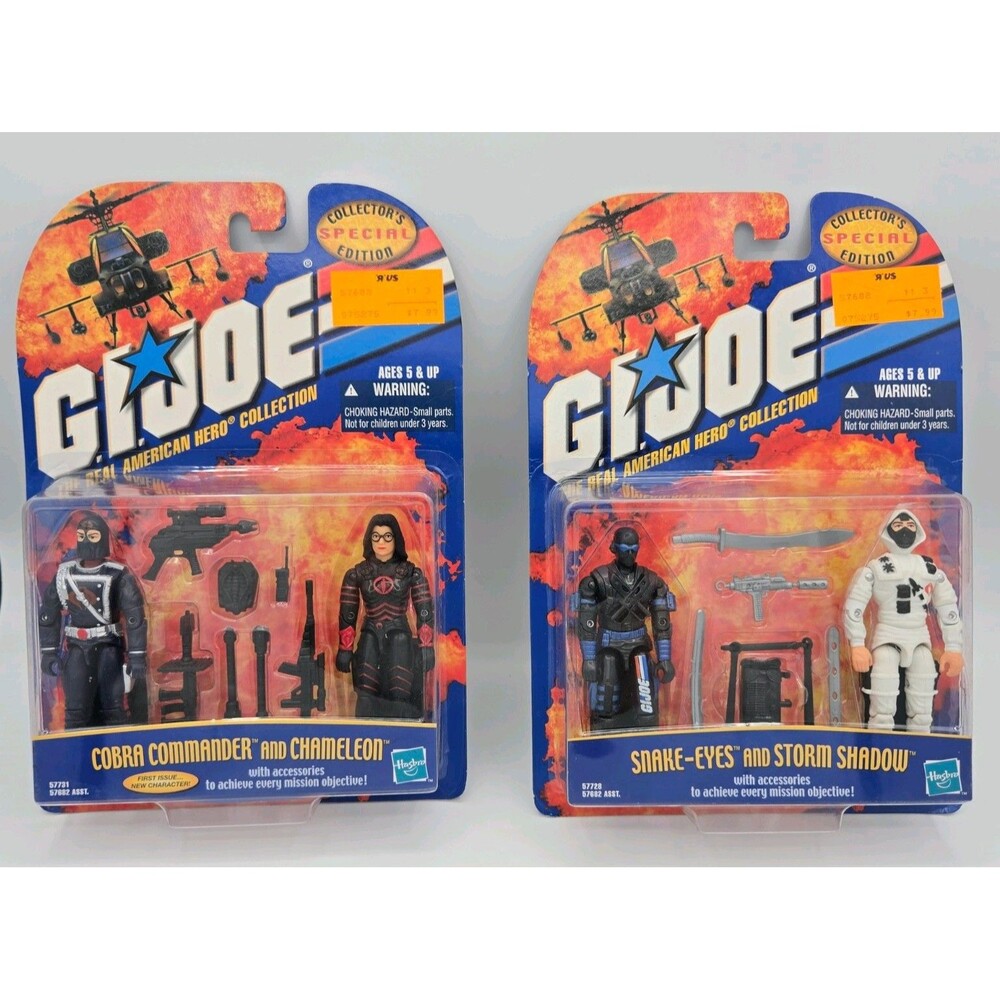 G.I. Joe Real American Hero Collection 2000 Lot Snake Eyes Cobra Commander MISB